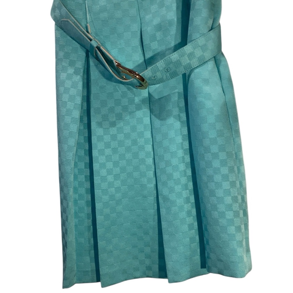 Tahari Arthur S. Levine Petite 4P Sleeveless Checkered Pattern Dress NWT - Picture 4 of 8